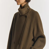 Hemingway Wool Coat in Khaki Viktoria + Woods