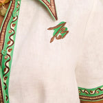 Wanda Embroidered Shirt Dress in Ivory Alemais