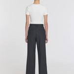 Thorpe Trouser in Black Pinstripe Viktoria + Woods