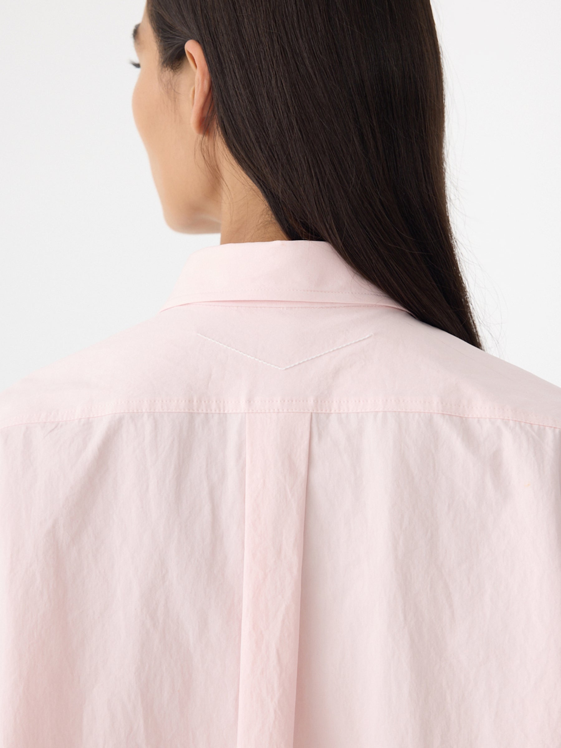 Crushed Cotton Sleeveless Dress in Pink Bassike