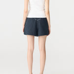 Crushed Cotton Tennis Short in Ink Bassike