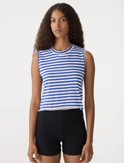 Stripe Raw Edge Baby Tank