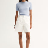 Mochi Knit Tee in Pale Blue