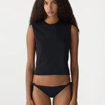 Raw Edge Baby Tank in Black BASSIKE