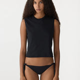 Raw Edge Baby Tank in Black BASSIKE