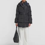 Black puffer jacket with belt Viktoria and Woods at Clothlifestyle boutique 