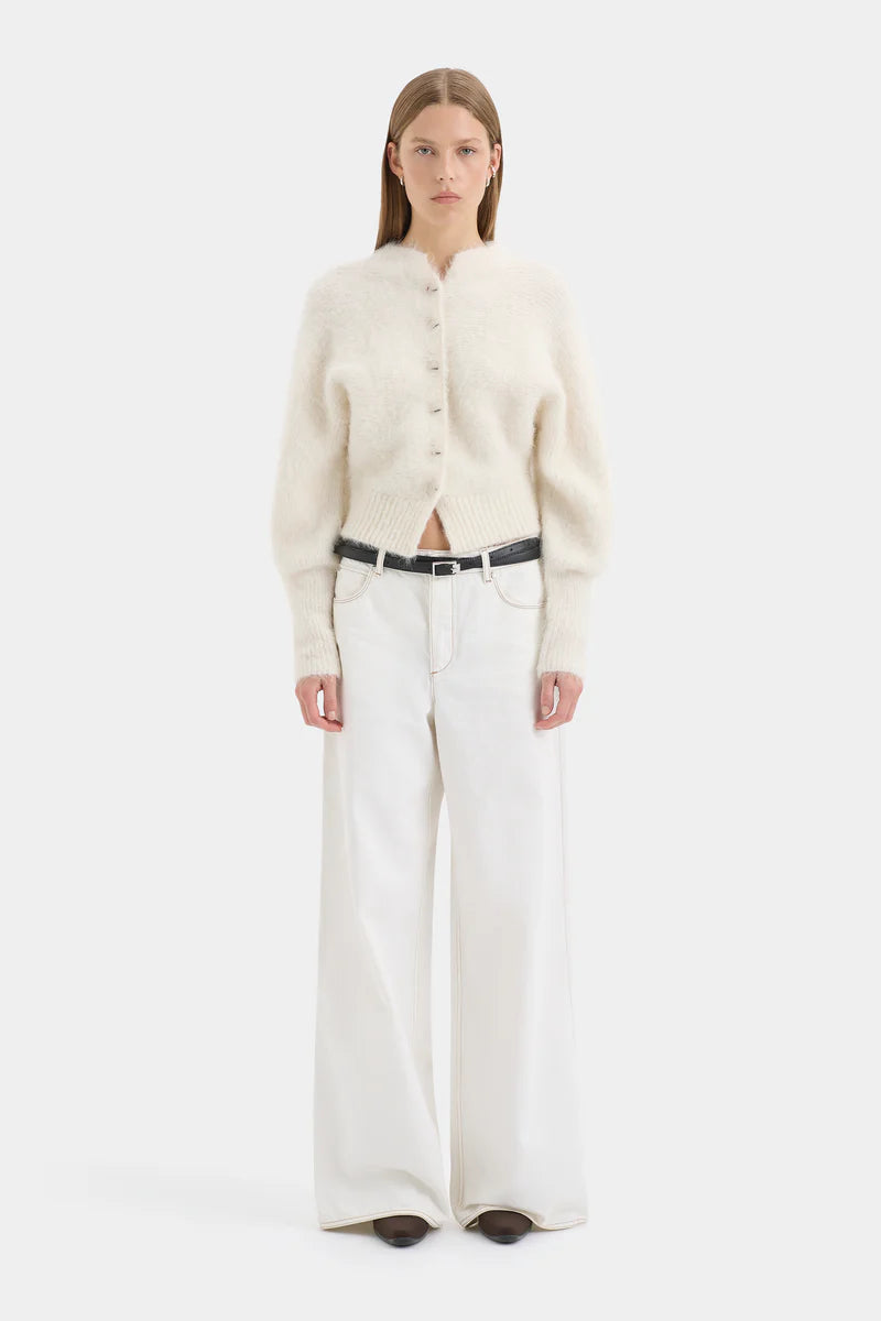 Lise Cardigan in Ivory Sir.