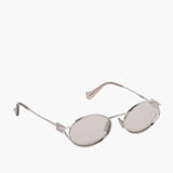 Logo Metal Oval Sunglasses by Miu Miu