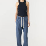 Wide leg double jersey pant in Midnight Blue Bassike