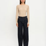 Quinn Knit Top in Taupe