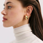 Thick Droplet Earring in Gold Anna Rossi