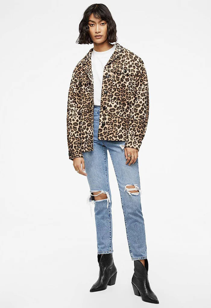Flynn Jacket in Leopard Anine Bing