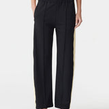 Twill Stripe Detail Pant Black/Yellow BASSIKE