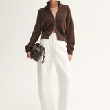 Leon Knit Cardigan in Chocolate Elka Collective