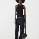 Pique Stripe Detail Pant In Black/Pale Blue Stripe Cloth Lifestyle Boutique