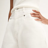 Chelsea Barrel Leg Jean in Ivory