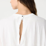 Circle T-Shirt in White Bassike