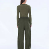 Valentino Stripe Pant in Olive