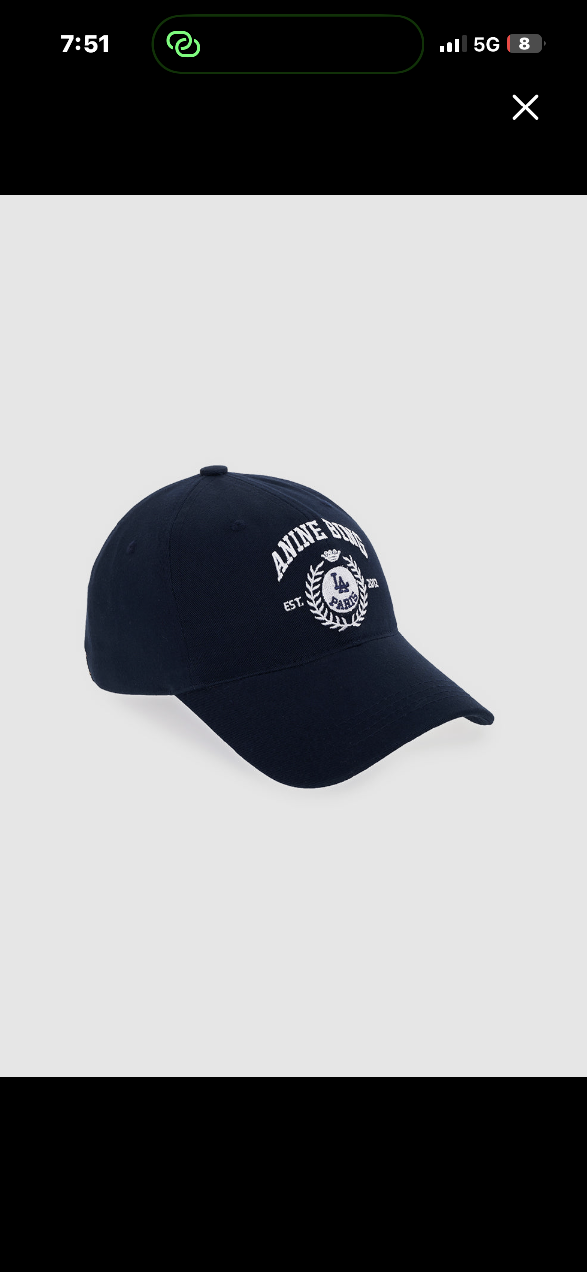 Collegiate Cap in Navy ANINE BING