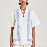 Collared S/Sleeve Shirt in White