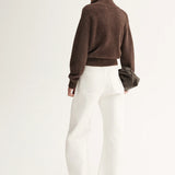 Leon Knit Cardigan in Chocolate Elka Collective