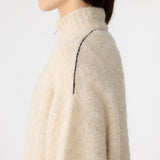 Wool Alpaca Zip up Knit