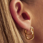 Sweetheart Gold Earrings in Small Arms of Eve