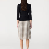 Check Box Pleat Detail Skirt
