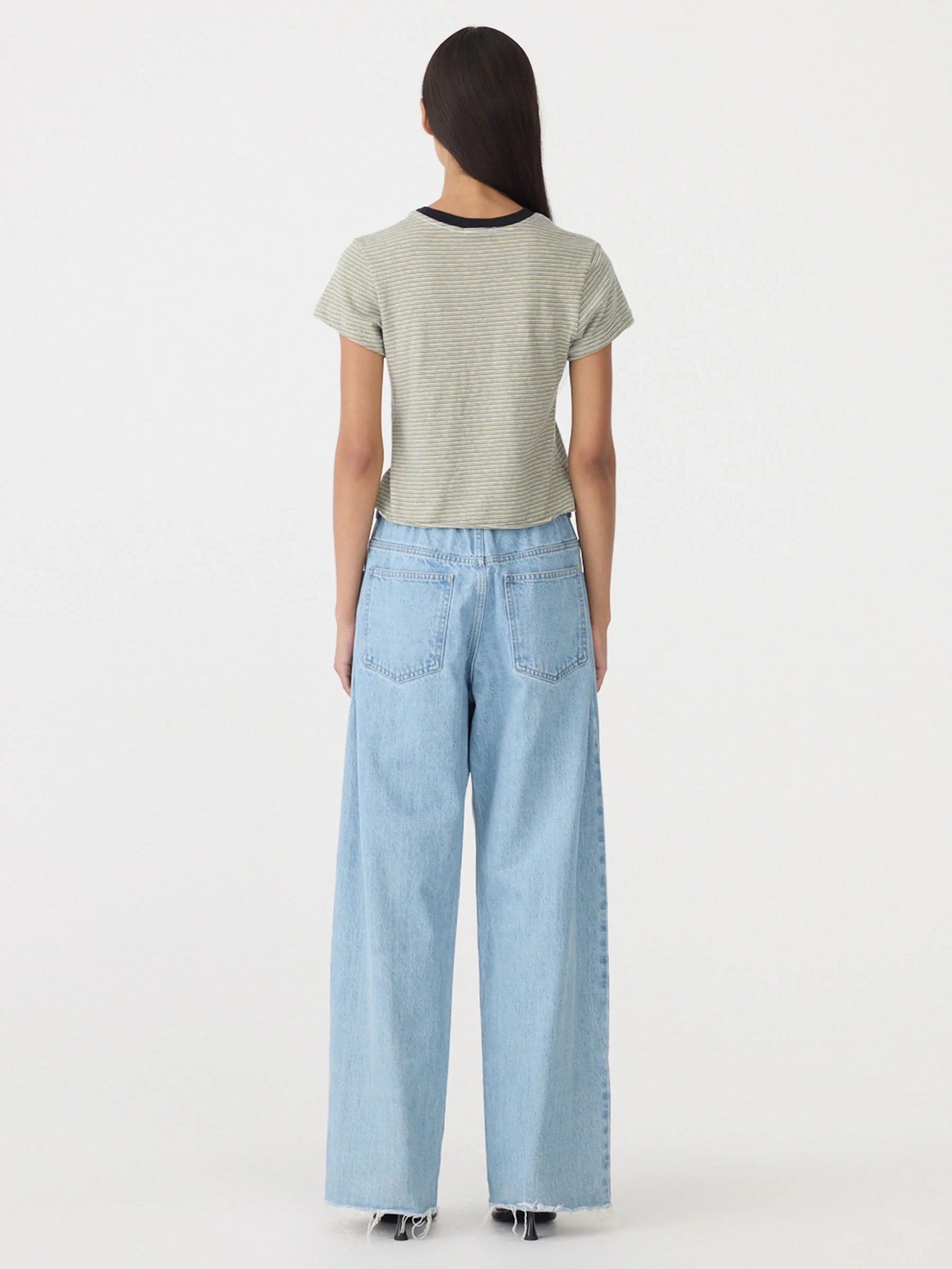 Stripe Raw Edge Baby T-Shirt BASSIKE