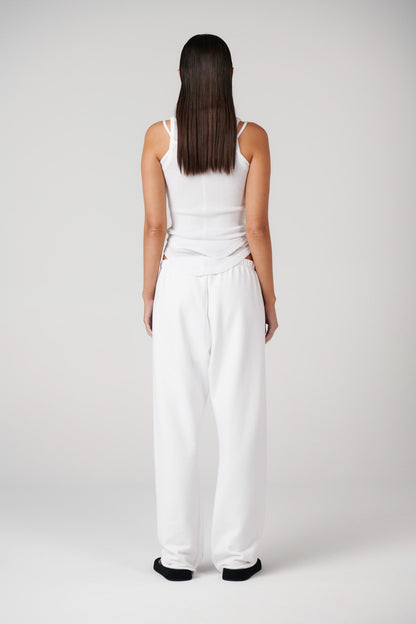 Arti Track Pant in White by Bayse Brand