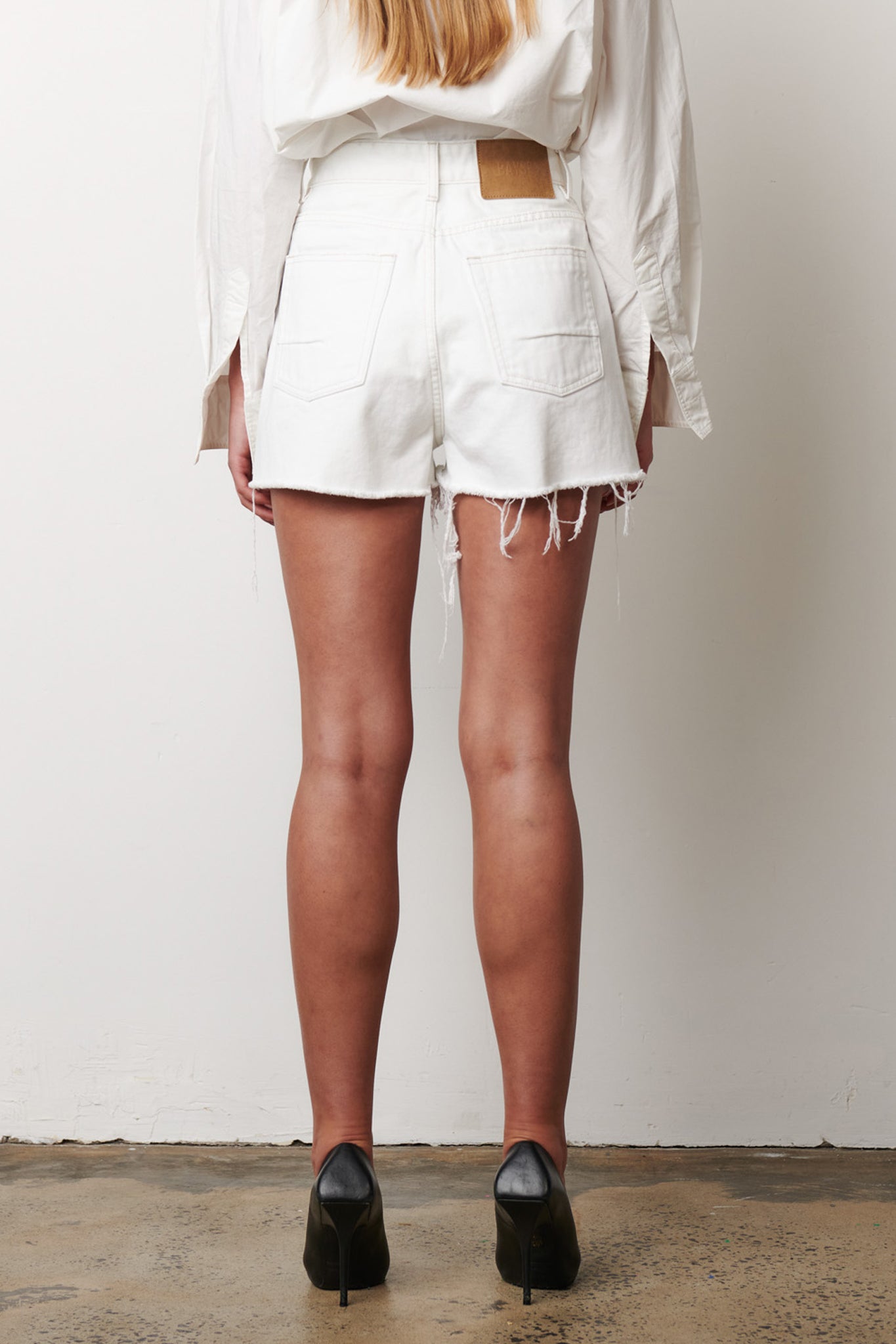 Malibu Denim Short - Geisha White