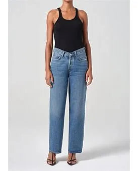 V-waist baggy Jean