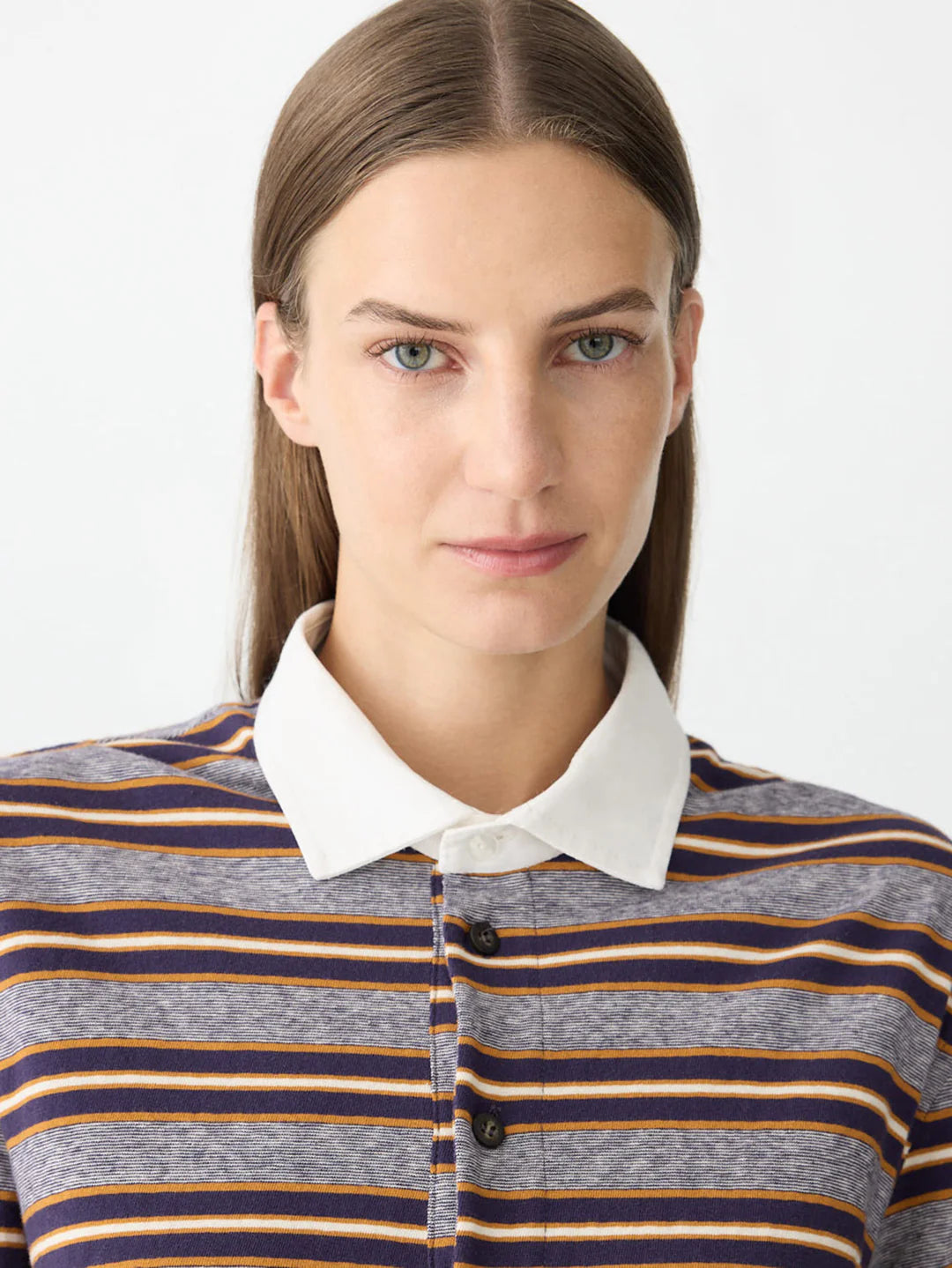 Vintage Stripe Long Sleeve Polo BASSIKE