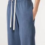 Wide leg double jersey pant in Midnight Blue Bassike