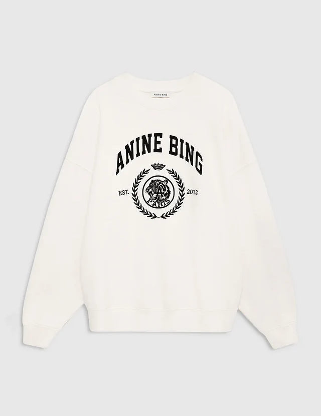 Miles Sweatshirt Collegiate in Cream ANINE BING