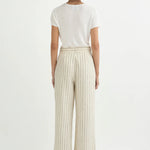 Mackenzie Trouser in Cream Pinstripe Posse