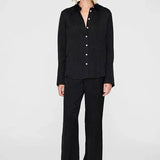 Elain Pant in Black Dot Jacquard