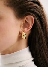 Thick Droplet Earring in Gold Anna Rossi
