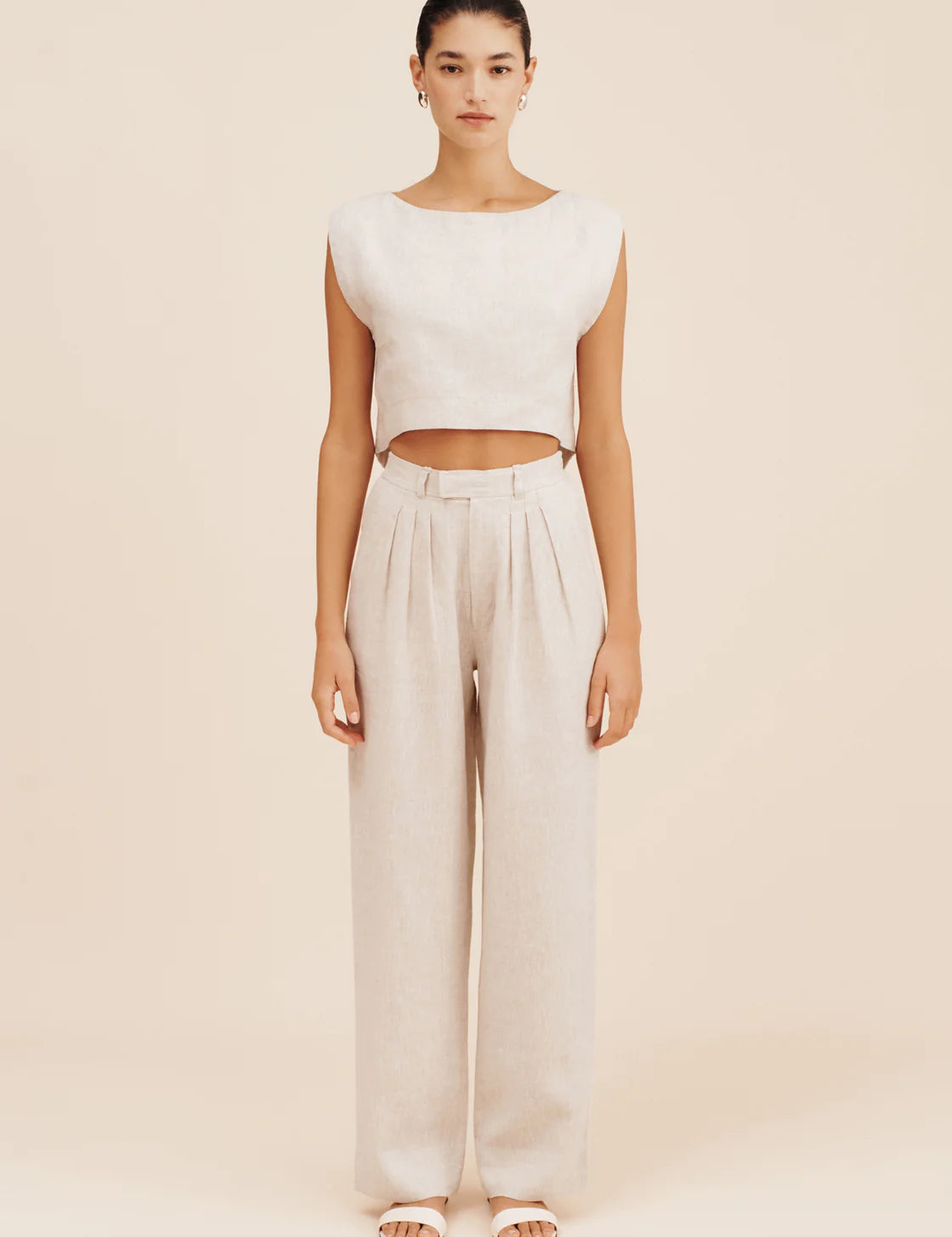 Martina Crop Top in Natural