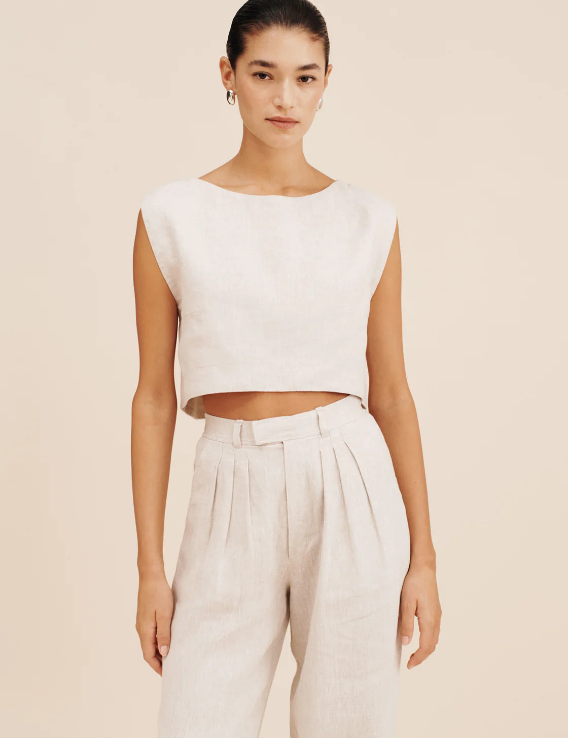 Martina Crop Top in Natural