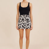 Romeo Mini Skirt in Bone/Black