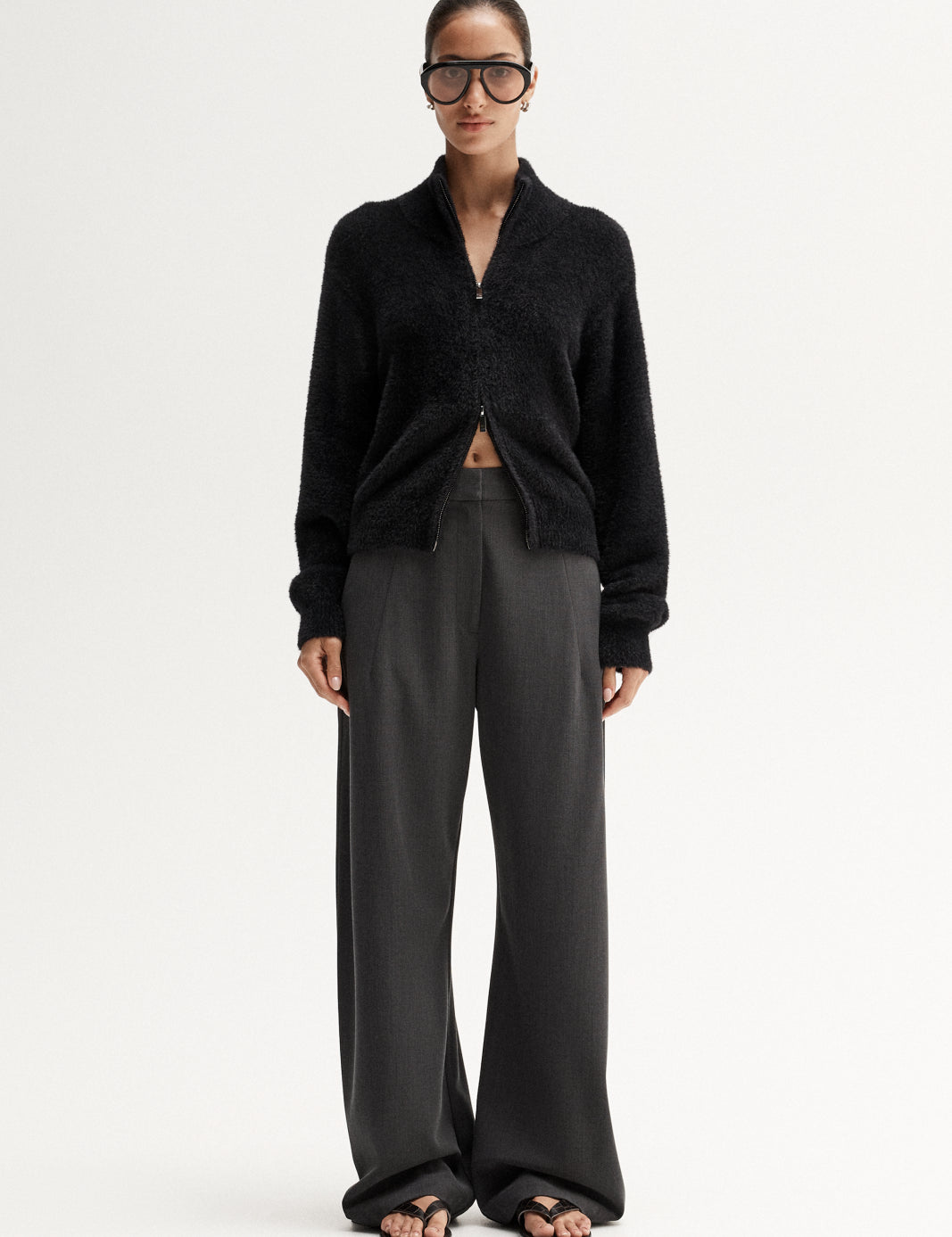 Leon Knit Cardigan in Black Elka Collective