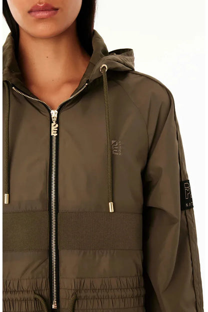 Cropped Man Down Jacket in Khaki by PE Nation
