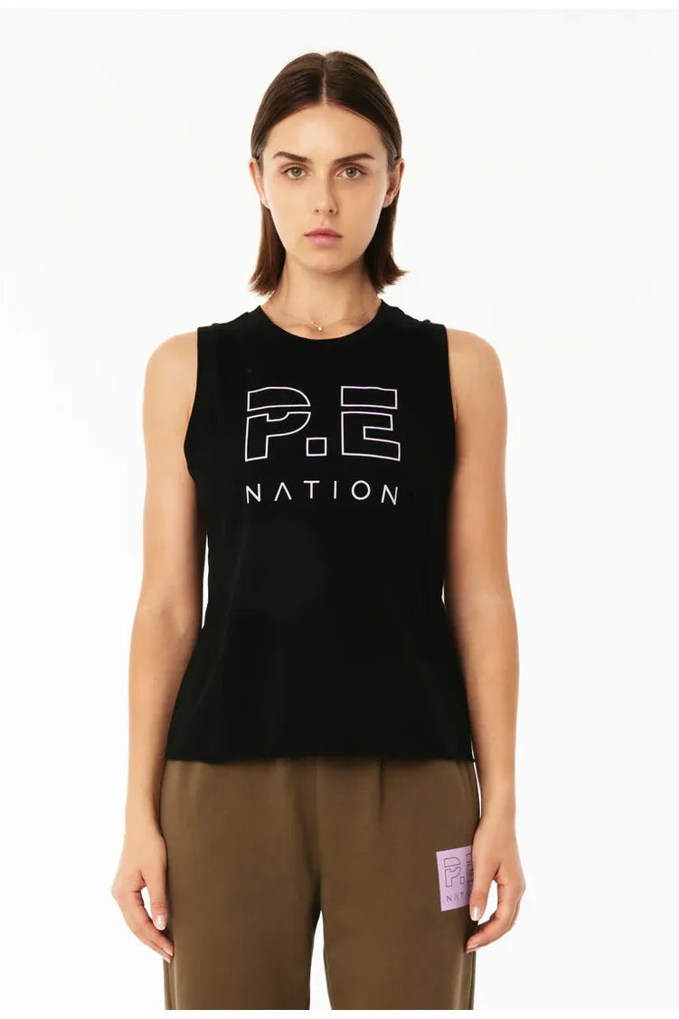 Shuffle Tank in Black by PE Nation