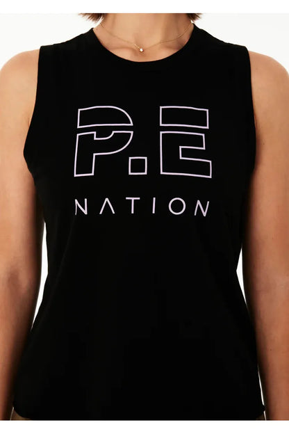 Shuffle Tank in Black by PE Nation