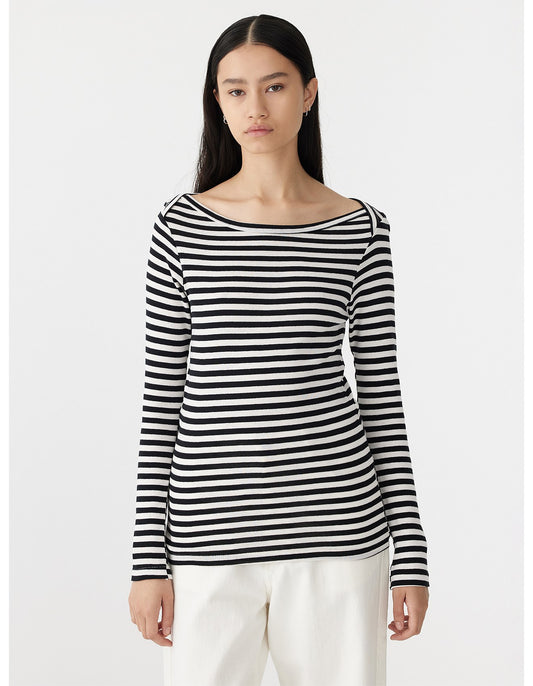 Stripe Long Sleeve Tshirt by Bassike