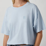Johnny Cropped Tee Framed Monogramin Pale Blue ANINE BING