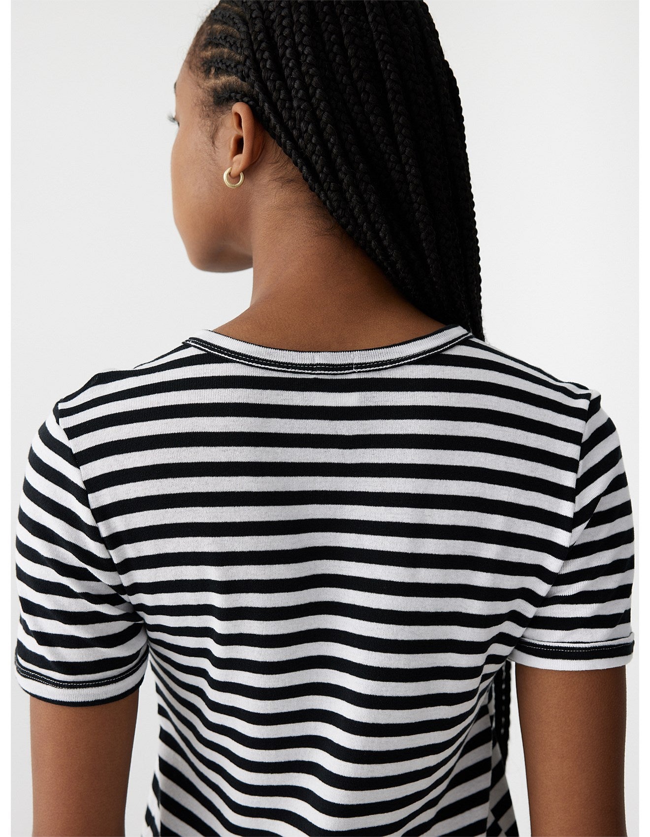 stripe placket tshirt bassike