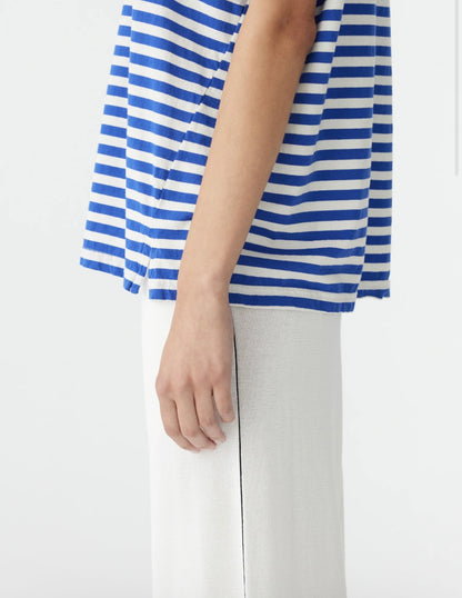 Vintage Stripe Boyfriend Shirt Sleeve Tee