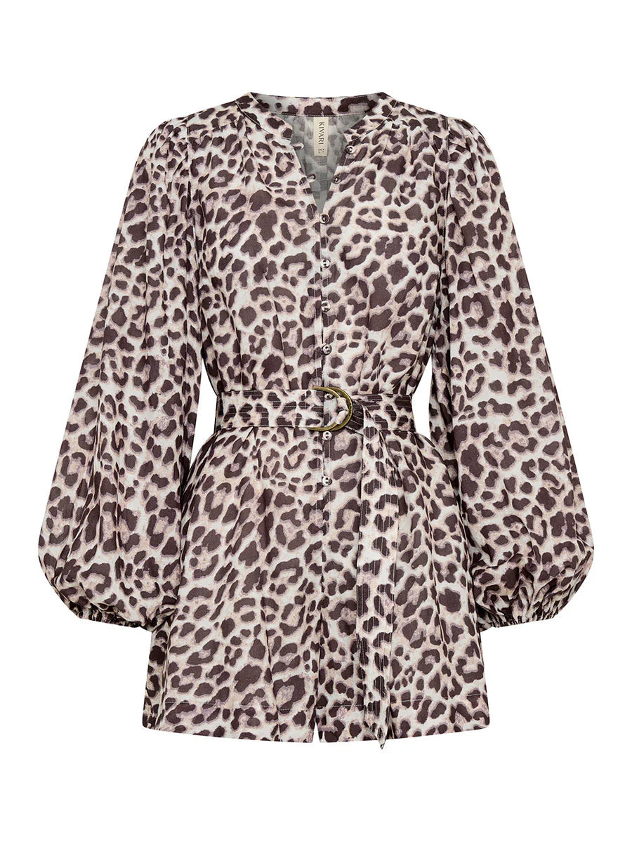 Reese Playsuit in Leopard